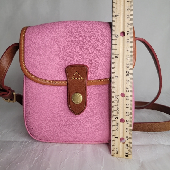 Dooney & Bourke EV364 Pink Pebbled Leather Snap Flap North South Crossbody NEW - Picture 5 of 5